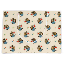 RACOON UND HÖRT VINTAGE Geschenktasche Große Geschenktüte