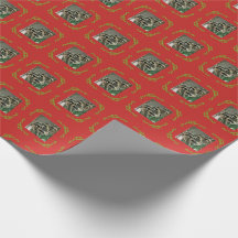 Racoons Red Wrapping Paper