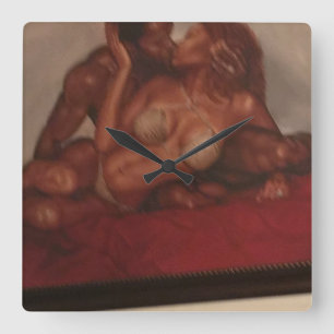 Racquel Evans Wall Clock Quadratische Wanduhr