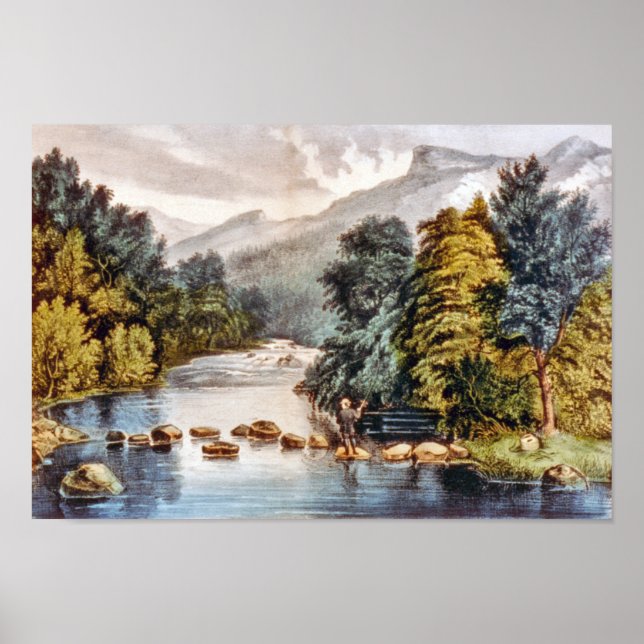Racquet River - Adirondacks Poster Print (Vorne)