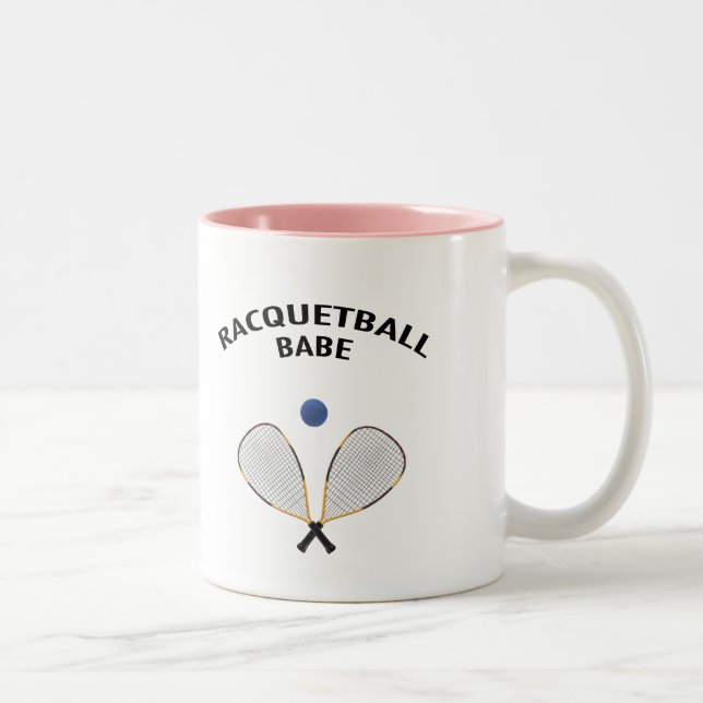 Racquetball-Baby Zweifarbige Tasse (Rechts)