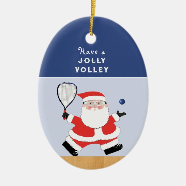 Racquetball Collectible Keramik Ornament (Vorne)