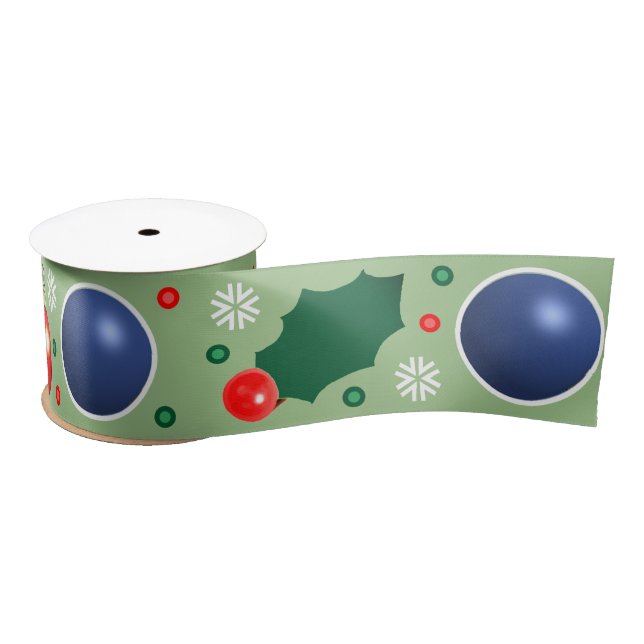 Racquetball Holiday Gift Satin Ribbon Satinband (Spule)