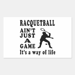 Racquetball ist nicht nur ein Spiel, sondern eine Rechteckiger Aufkleber