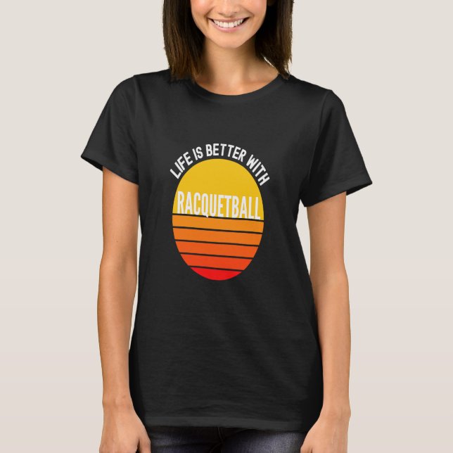 Racquetball mit Racquetball T-Shirt (Vorderseite)