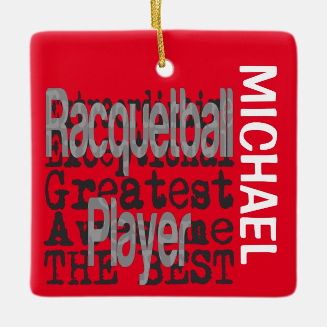 Racquetball Player Extraordinaire CUSTOM Keramikornament (Vorderseite)