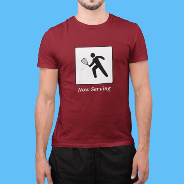 Racquetball Player Fußgängerzone Zeichen und Text T-Shirt (Von Creator hochgeladen)