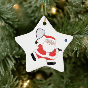 Racquetball Player Weihnachtskollektiv Keramik Ornament