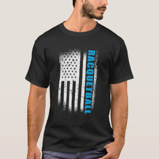 Racquetball USA 4. Juli Amerikanische Flagge T-Shirt