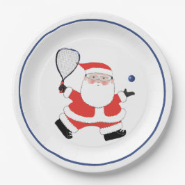 Racquetball Weihnachtsfeier Pappteller