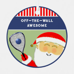 Racquetball-Weihnachtskollektion Ornament Aus Metall