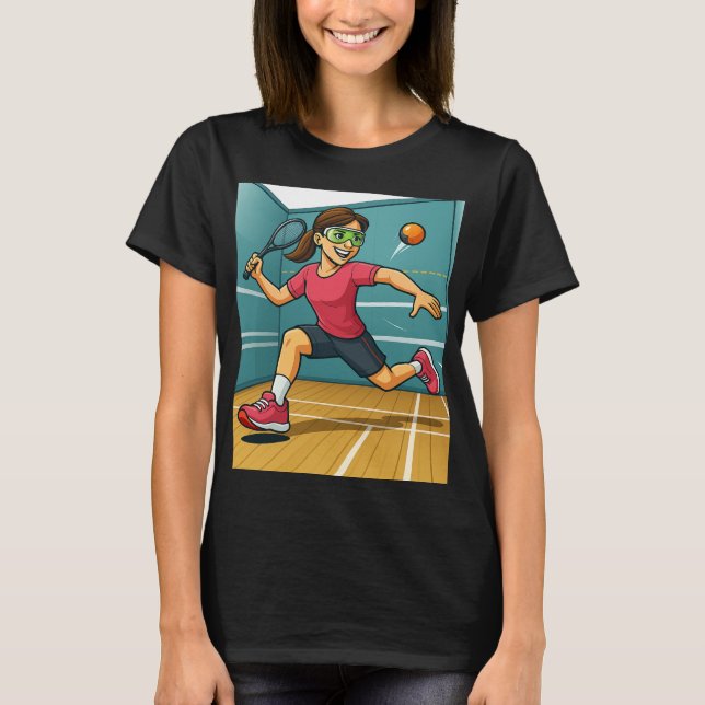 Racquetball Woman T-Shirt (Vorderseite)
