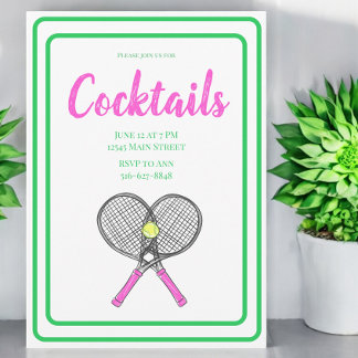 Racquets Cocktail Party Balls Einladung