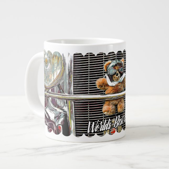 RacyTed "World's Best Vater" Jumbo-Tasse (Vorderseite Links)