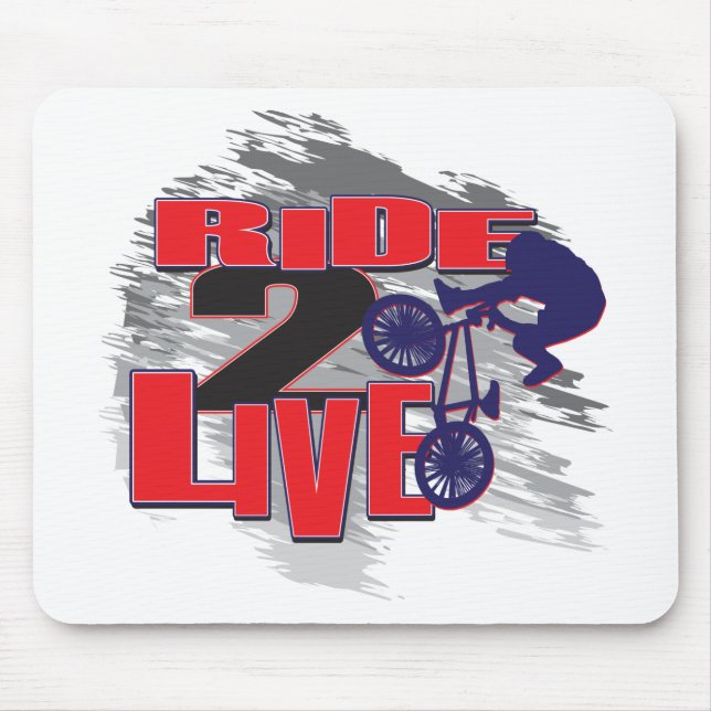 Rad 2 Live 2 BMX Reiter Mousepad (Vorne)