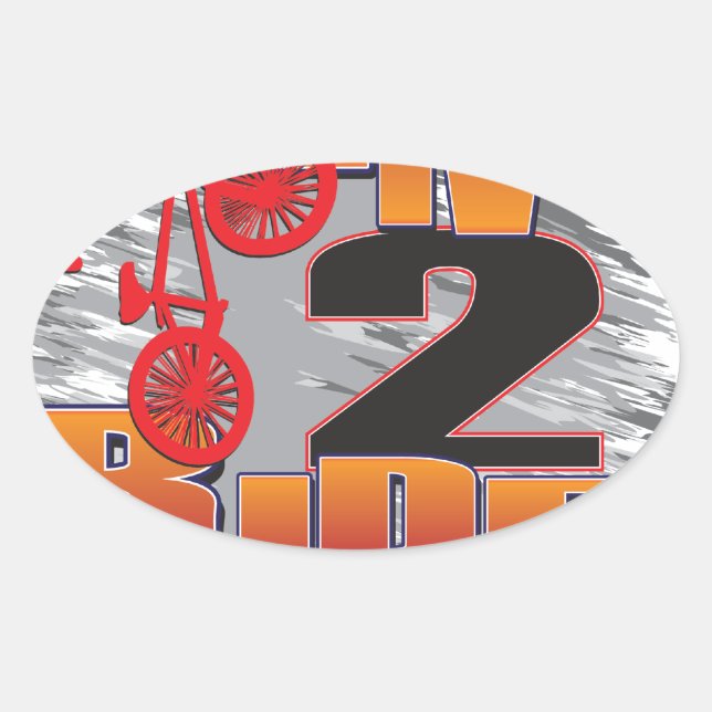 Rad 2 Live BMX Ovaler Aufkleber (Vorderseite)