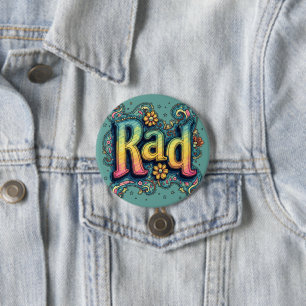 Rad 70er psychedelische Ästhetik Groovy Button