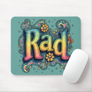 Rad 70er psychedelische Ästhetik Mousepad