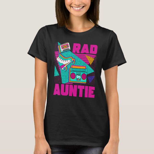 Rad Auntie 90s Aesthetic Nostalgia 1990's Retro Au T-Shirt (Vorderseite)