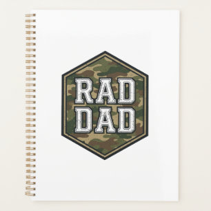 Rad Dad Camo Sechseck Vintage Gravur Design_1 Planer