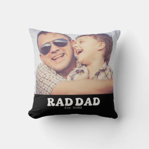 Rad Dad Est. Retro-Foto Kissen