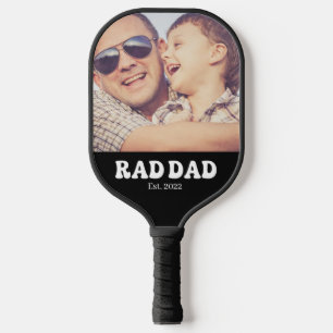 Rad Dad Est. Retro-Foto Pickleball Schläger