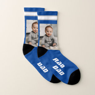 Rad Dad Foto Blaue Socken