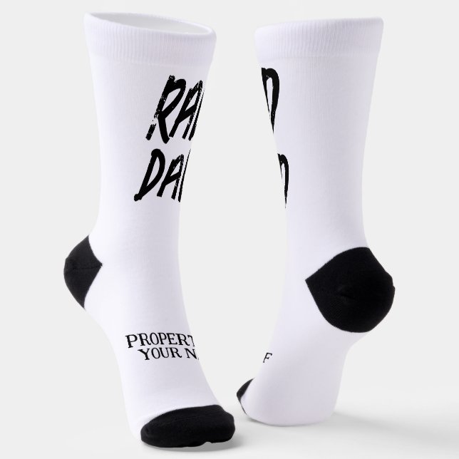 Rad Dad funny sport socks gift for cool father Socken (Gewinkelt)