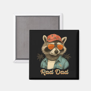 Rad Dad Lustiger Glücklicher Vatertag Vintage Magnet