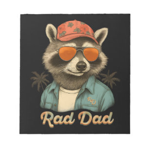 Rad Dad Lustiger Glücklicher Vatertag Vintage Notizblock