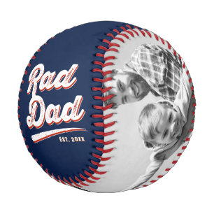 Rad Dad Modern Retro Spaß Vintage Vater Sohn Foto Baseball