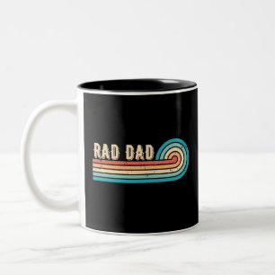 Rad Dad Retro Vintage Sonnenuntergang Vater Zweifarbige Tasse