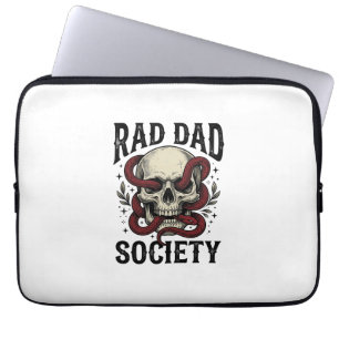 Rad Dad Society Vintage-Totenkopf-Schlangenshirt-D Laptopschutzhülle