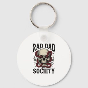 Rad Dad Society Vintage-Totenkopf-Schlangenshirt-D Schlüsselanhänger