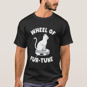 Rad der Fell-Glücks-Katze-Witz-Roboter-Staubsauger T-Shirt
