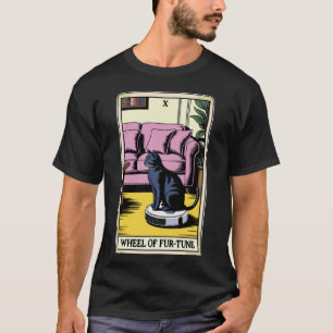 Rad der Fur-Tune Tarotkarte Katzenroboter-Staubsau T-Shirt