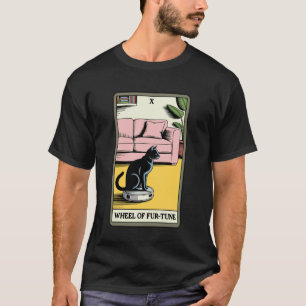 Rad der Fur-Tune Tarotkarten-Katzenroboter-Staubsa T-Shirt