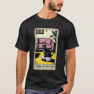 Rad der Fur-Tune Tarotkarten-Katzenroboter-Staubsa T-Shirt