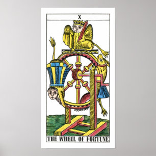 Rad der Glückskarte Tarot Poster