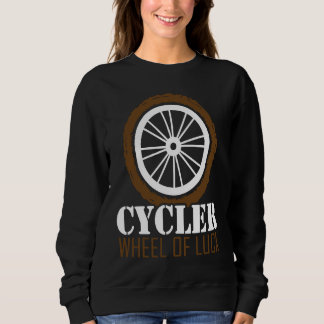 Rad des fröhlichen Glücks-Cyclers Kunstwerk Sweatshirt