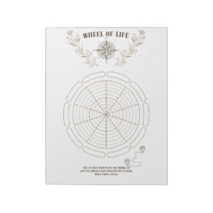 Rad des Lebens druckbar für Personal Notepad Notizblock