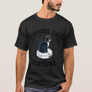 Rad des Schicksals Katze auf Roboter-Staubsauger K T-Shirt