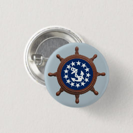 Rad des Schiffes, Pinback für die Yachtflagge Button