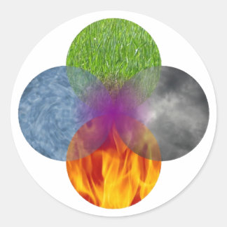 Rad des Seins - weiß Runder Aufkleber