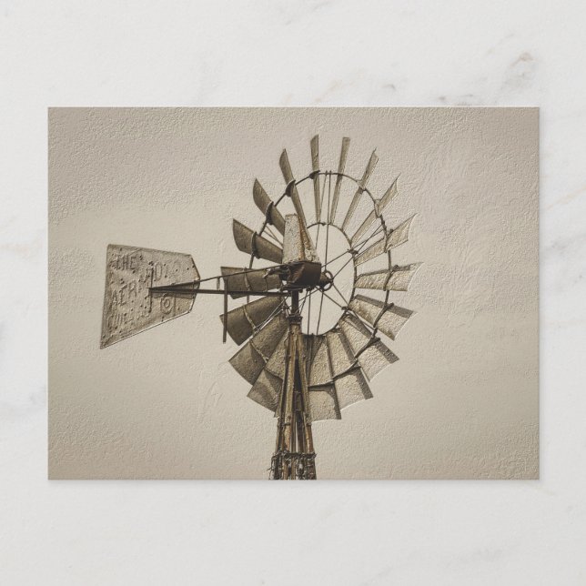 Rad einer Windmühle, schwarze Pfote Postkarte (Vorderseite)