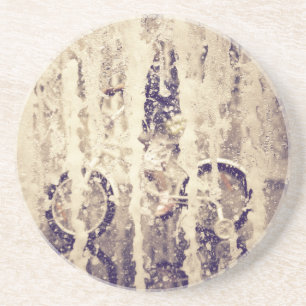 Rad im Regen Untersetzer