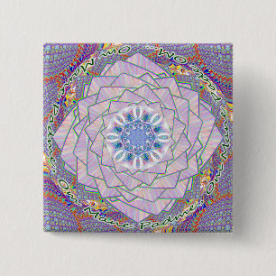 Rad-Lotus-Knopf OMs Dharma Button
