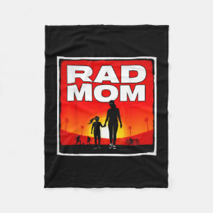 Rad mama mutter und tochter fußball-mama sonnenunt fleecedecke