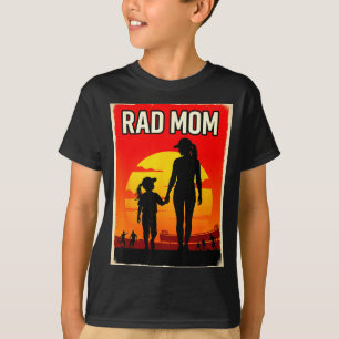 Rad mama Mutter und Tochter Fußballmutter Sonnenun T-Shirt