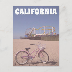 Rad Pier California Santa Monica Beach Travel Postkarte